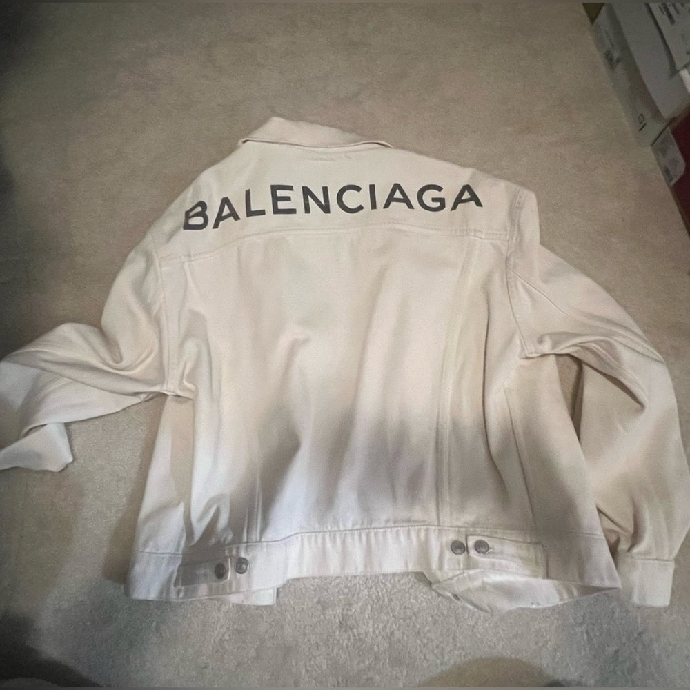 Balenciaga Denim Jacket - Size 36 - White